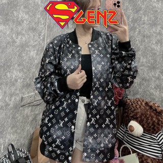 Áo bomber lv loang đen - áo khoác bomber nam nữ cực ngầu supergenz