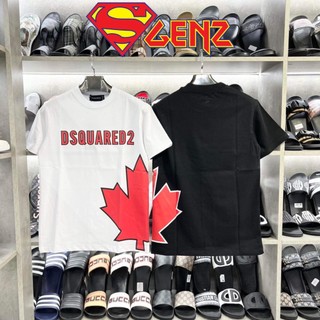 Áo thun tay lỡ unisex DSQ2 lá phong đỏ in 2 mặt SUPERGENZ - Áo phông nam nữ unisex form rộng ulzzang phong cách hàn quốc
