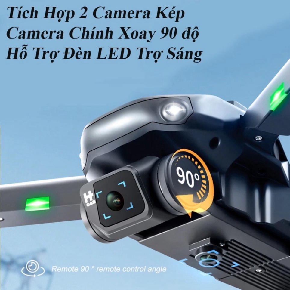 Flycam KS11 Camera 4K HD  thời gian bay 18 phút tầm hoạt động 500M pin 1600mAh không chổi than bay ổn định bền bỉ | BigBuy360 - bigbuy360.vn