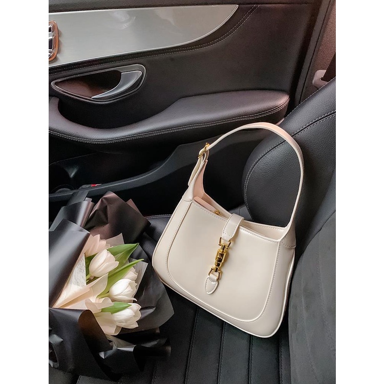 Túi Xách Đeo Vai / Kẹp Nách Màu Đỏ Phong Cách Thời Trang Pháp 2023 Dành Cho Nữ