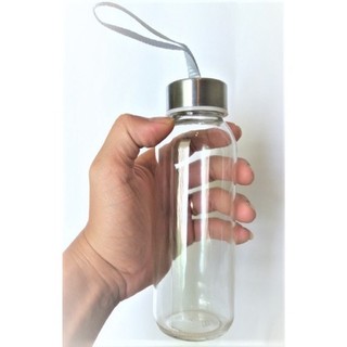 Bình nước thủy tinh, chai detox có dây xách 500ml