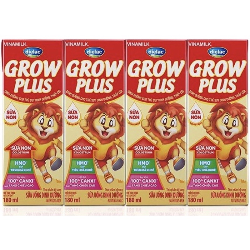 Thùng sữa bột pha sẵn Dielac Grow Plus Đỏ 180ml (48 hộp)