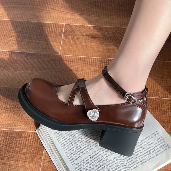 Giày Búp Bê Da Mũi Vuông Đế Dày Thời Trang Cho Nữ