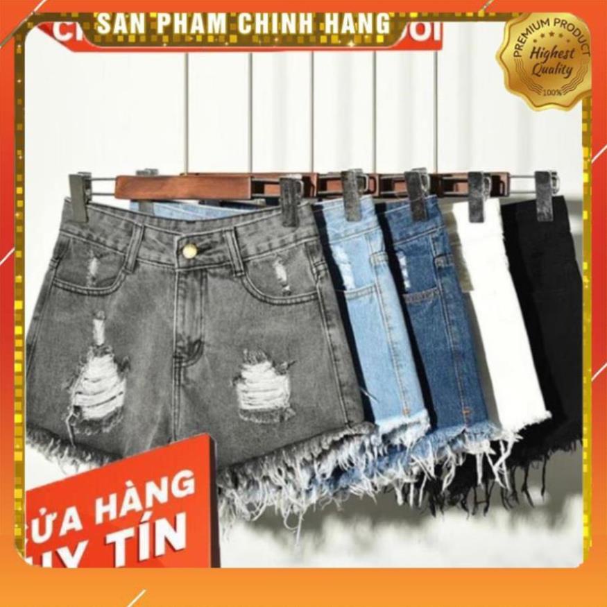 !Quần Short Bò Nữ Cạp Cao Phong Cách Thời Trang Cực Ngầu Chất Denim Siêu Dày Dặn Cao Cấp Q16 Hot :> Ok