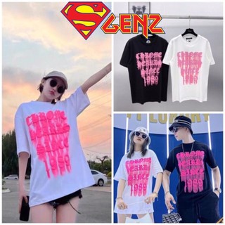 Áo thun tay lỡ unisex 1989 chữ chảy hồng SUPERGENZ - Áo phông nam nữ unisex form rộng ulzzang phong cách hàn quốc 2023