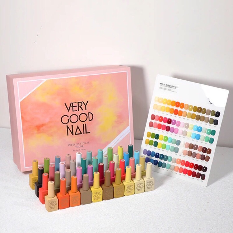 Set sơn gel Very Good Nail 60 màu - Bộ sơn gel tone màu Hàn Quốc (tặng kèm bảng màu mica + base, top) Chưa Có Đánh Giá 0