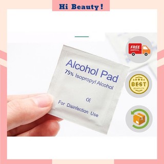Bông tẩm cồn làm sạch móng Acohol pads, sát trùng viết tiêm, chích máu