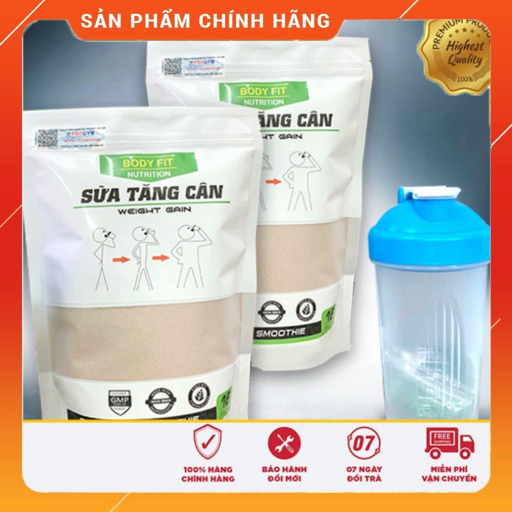 Combo 2 Túi Sữa Tăng Cân Cho Người Gầy BodyFit - Weight Gain + Tặng bình lắc
