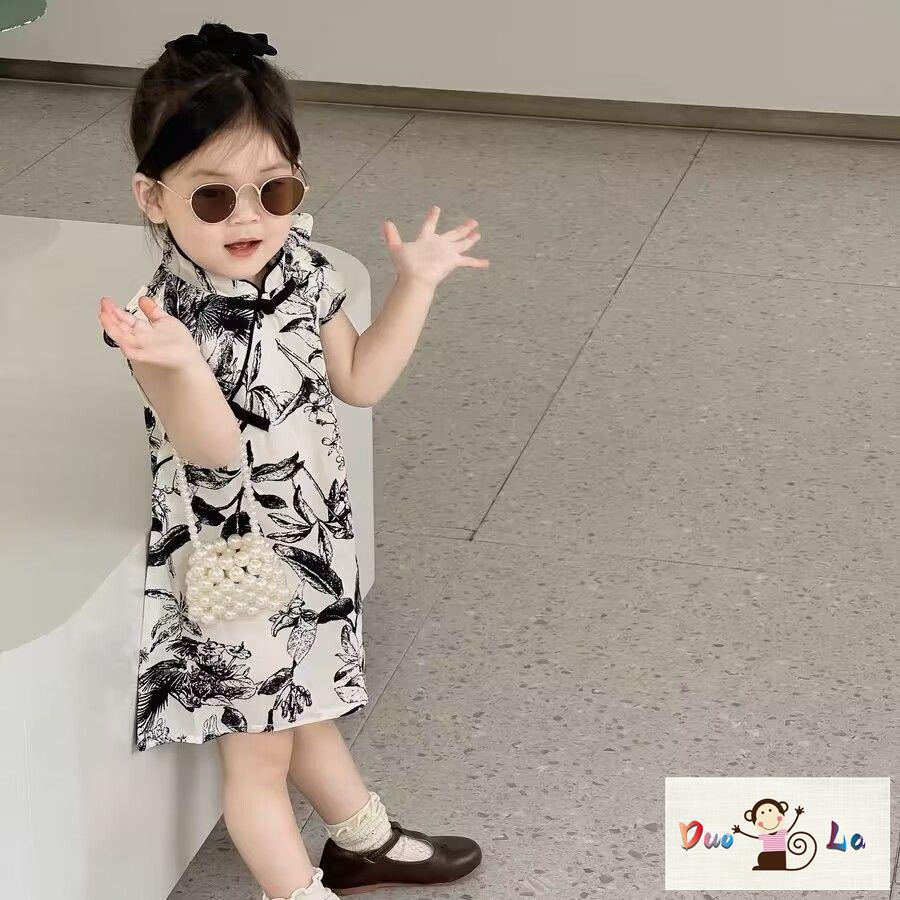 Đầm Sườn Xám Công Chúa Phong Cách Trung Hoa Thời Trang Mùa Hè 2023 Mới Cho Bé Gái