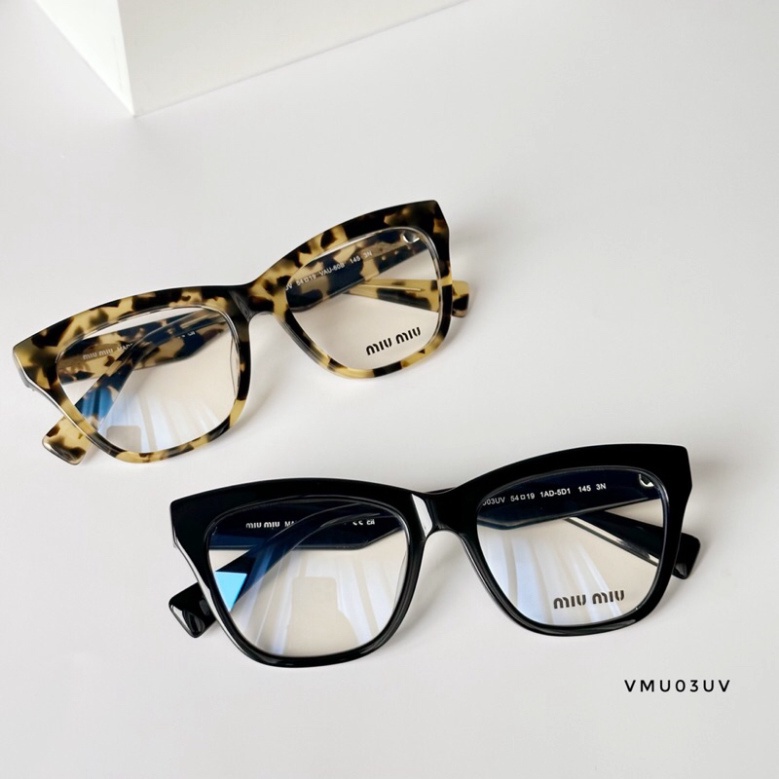Kính thời trang chống ánh sáng xanh, thiết kế vừa vặn giúp đem lại sự thoải mái khi đeo Miumiu - Hàng siêu cấp