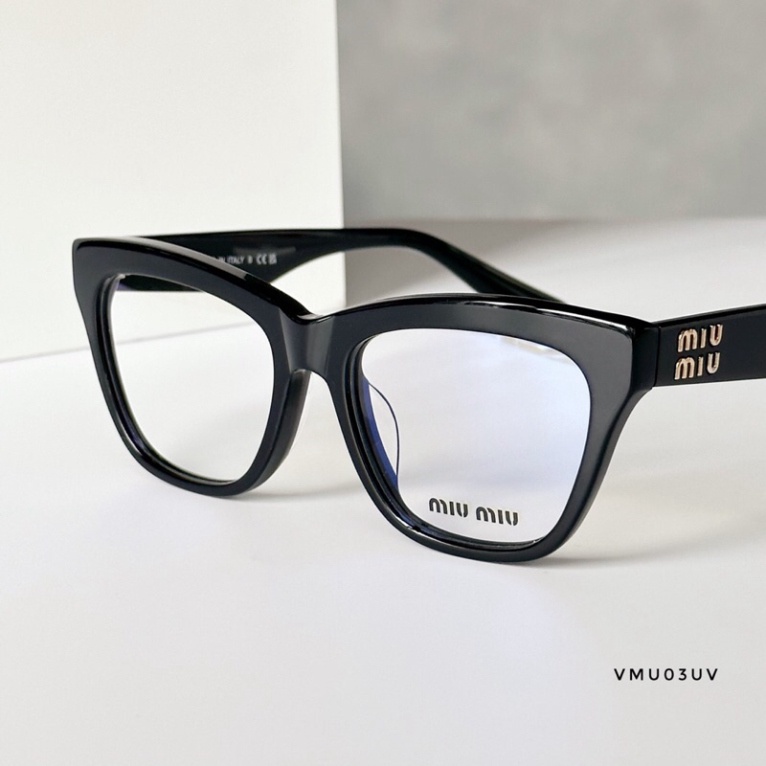 Kính thời trang chống ánh sáng xanh, thiết kế vừa vặn giúp đem lại sự thoải mái khi đeo Miumiu - Hàng siêu cấp