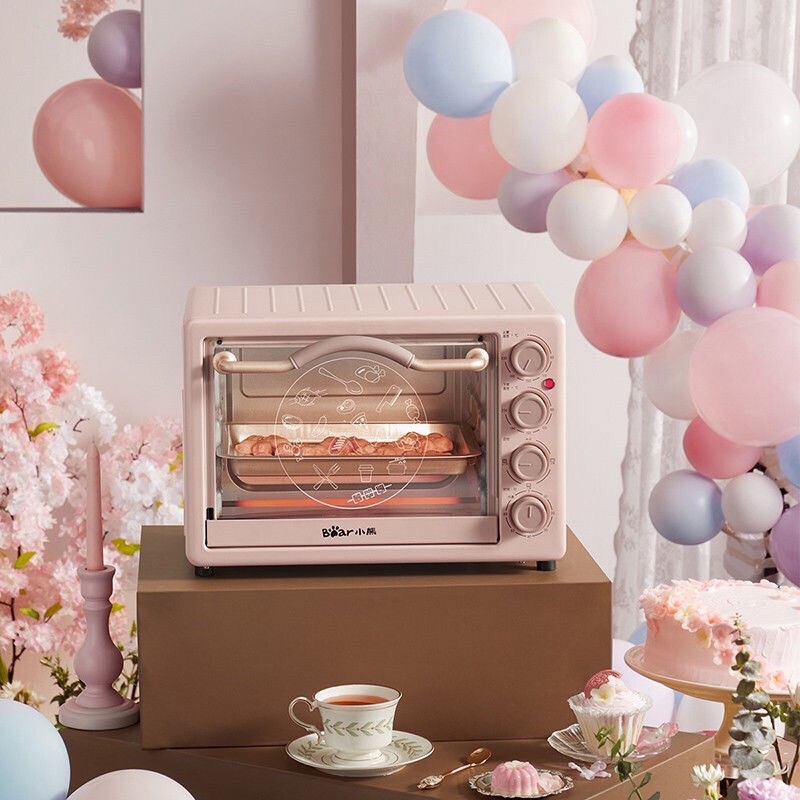 Lò nướng đa năng BEAR 1200W dung tích 20L màu hồng , bảo hành 12 tháng - Lapis Decor