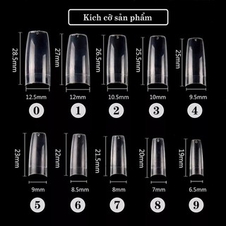 Móng tip HSM ( có gờ ) - móng nối HSM đủ size