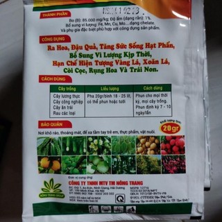 Phân bón siêu ra hoa đậu quả 20gr