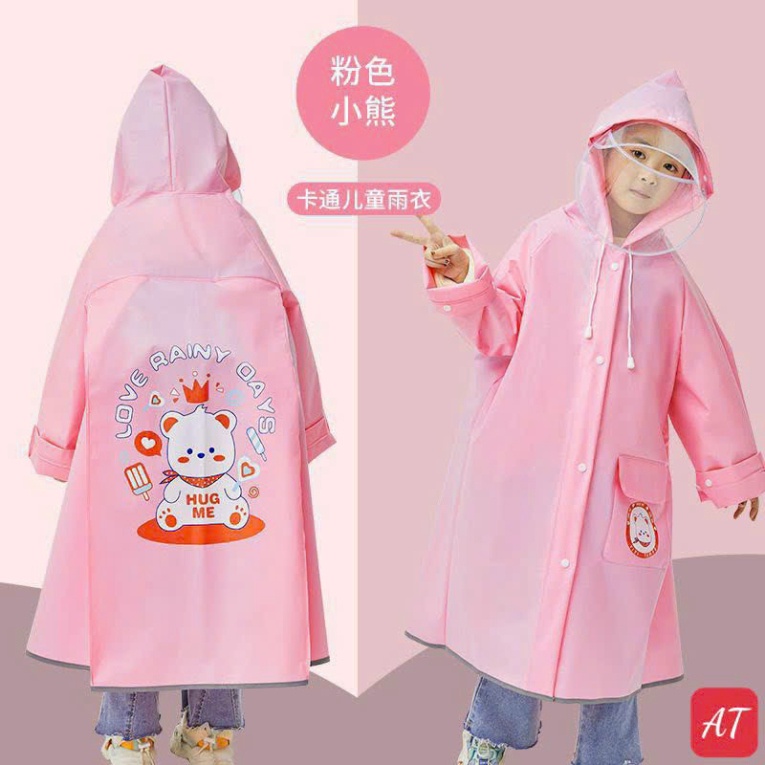 Áo Mưa Trẻ Em Nam Nữ Hoạt Hình Dễ Thương Chống Thấm Nước Toàn Thân - Áo Mưa Cho Trẻ Em Đi Học
