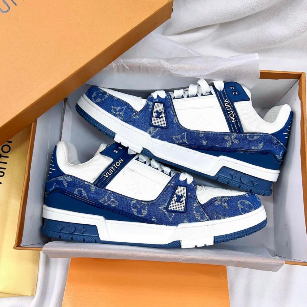 Giày Thể Thao LV Louis Vuitton Trainer Black White Nam Nữ, Giày LV Đỏ, Đen Các Màu Hót Siêu Chất