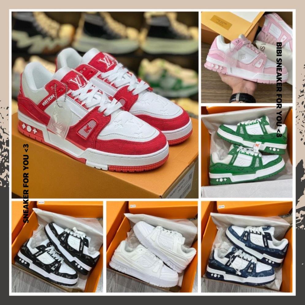 Giày LV Nam Nữ, Giày Nike_Louis Vuitton Trainer Nam Nữ Hàng Full Box Bill