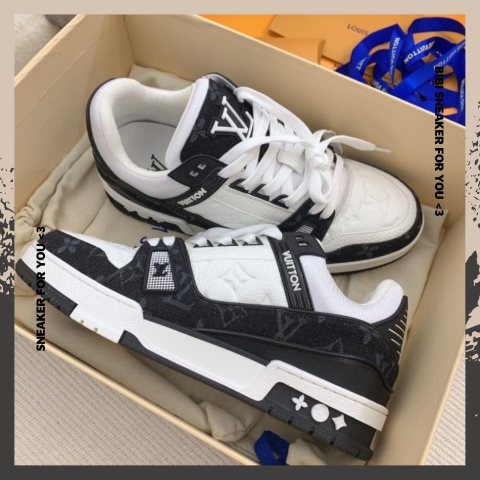 Giày LV Nam Nữ, Giày Nike_Louis Vuitton Trainer Nam Nữ Hàng Full Box Bill