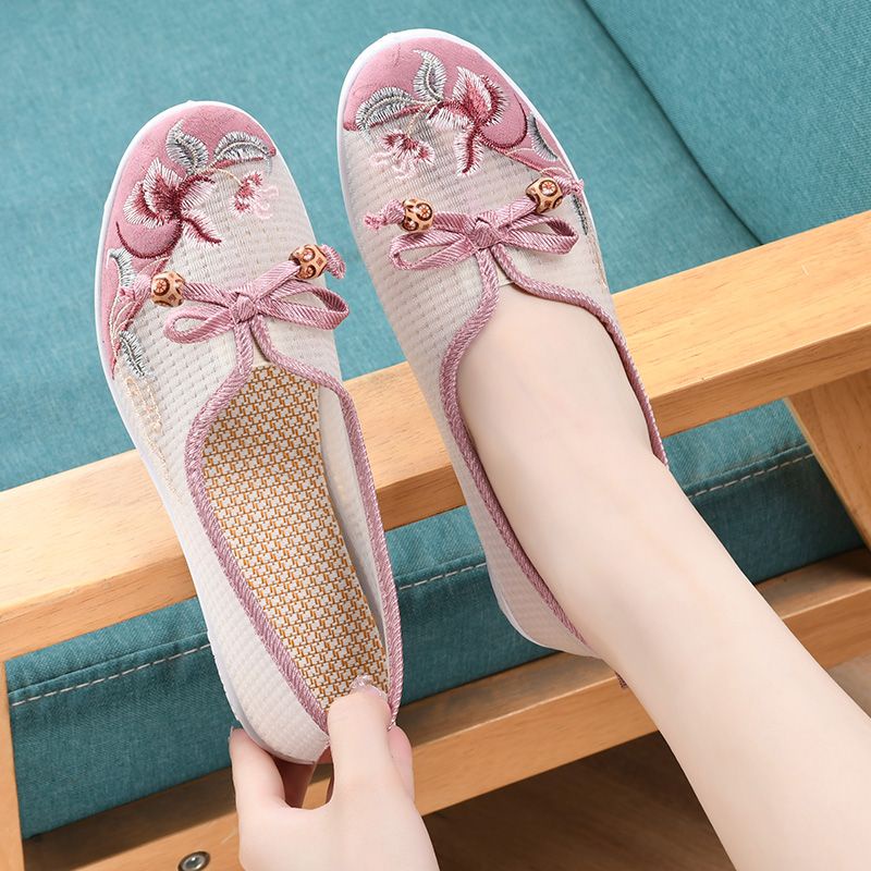 Giày Vải Lưới Thoáng Khí Thoải Mái Thời Trang 2023 Cho Phụ Nữ Trung Niên