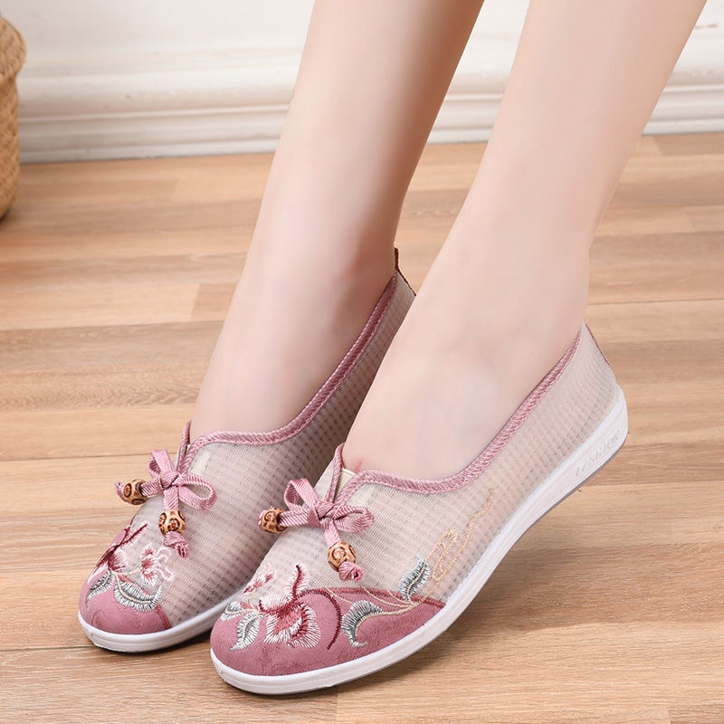 Giày Vải Lưới Thoáng Khí Thoải Mái Thời Trang 2023 Cho Phụ Nữ Trung Niên