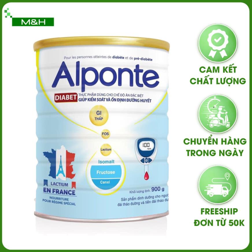 Sữa Alponte Diabet lon 800g hỗ trợ cho người bị tiểu đường