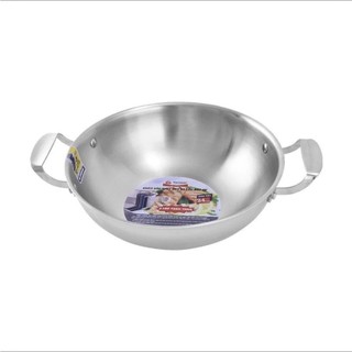  Chảo Inox  2 quai Sâu lòng 304 Ba Lớp Đáy Từ  Cao Cấp  Ticook  