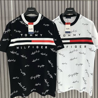 Áo thun nam nữ cổ tròn chữ Tommy_Hilfiger ngực cổ bo chun. Áo Thun Unisex Form rộng Nam Nữ Unisex Siêu Hot 2023