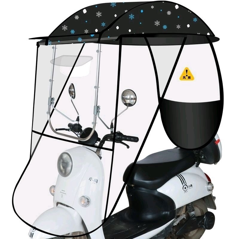 Phụ kiện mái che xe máy và xe đạp điện bạt, rèm cạnh 430