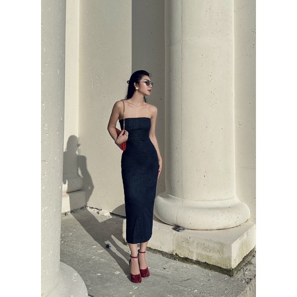 Đầm Jean Ống Maxi Viibodysuit