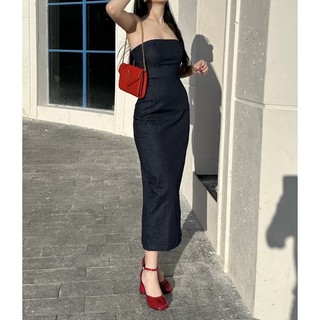 Đầm Jean Ống Maxi Viibodysuit