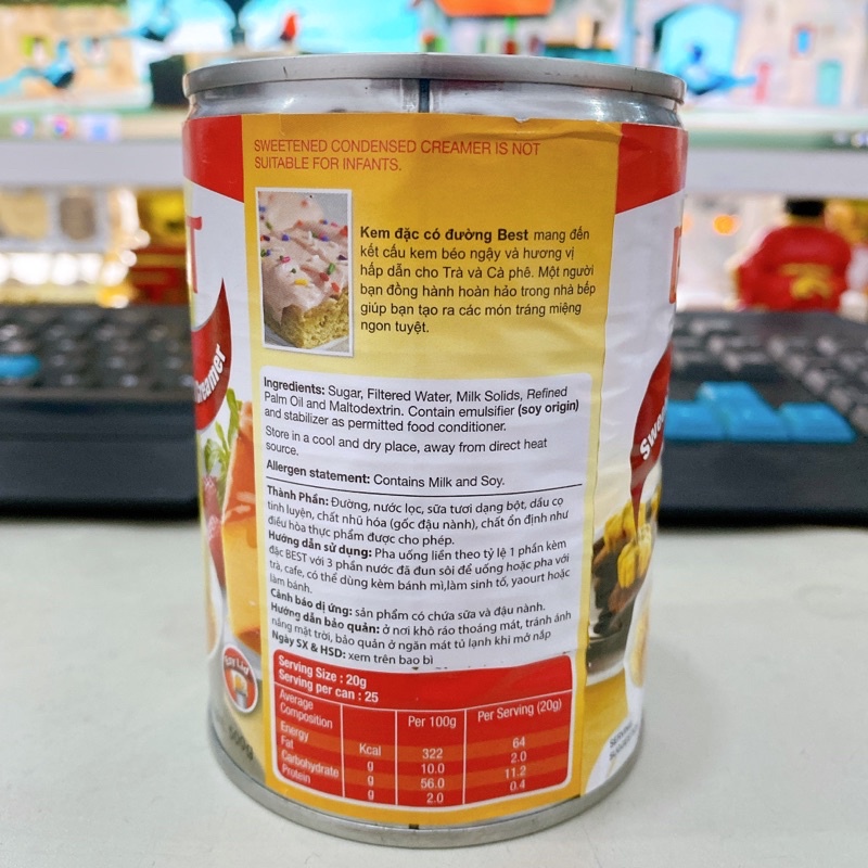 HỘP 500gr SỮA ĐẶC BEST ABLE FARM MALAYSIA