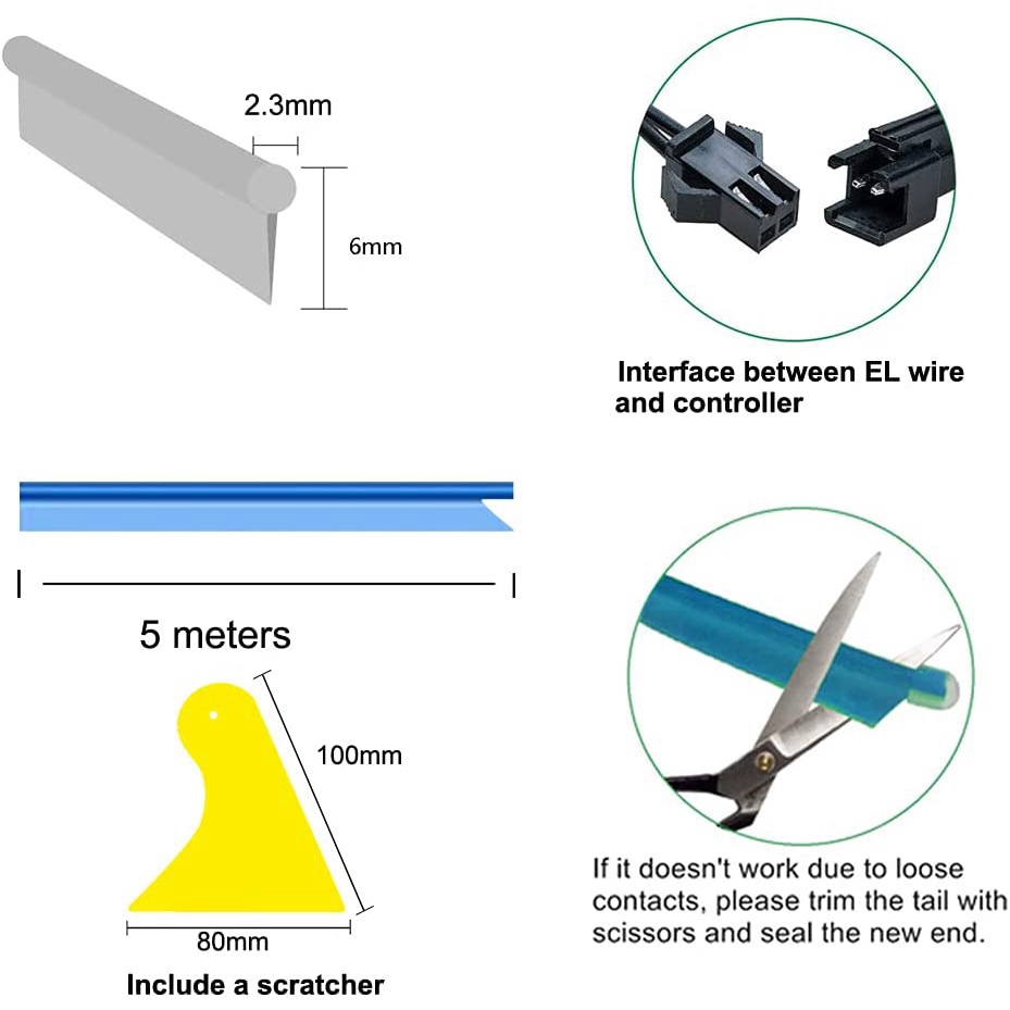 Giá tốt nhất  Dây đèn led đơn sắc ánh sáng lạnh trang trí viền nội thất ô tô, xe hơi tiện dụng