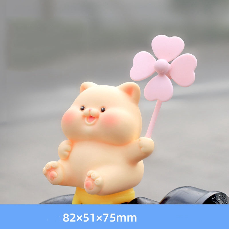 Chong chóng trang trí xe máy, xe đạp, xe hơi hình Heo, Mèo, Gấu nhiều hình dáng, biểu cảm dễ thương Ráp