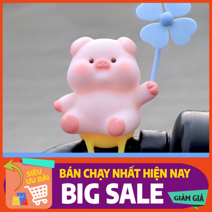 Chong chóng trang trí xe máy, xe đạp, xe hơi hình Heo, Mèo, Gấu nhiều hình dáng, biểu cảm dễ thương Ráp