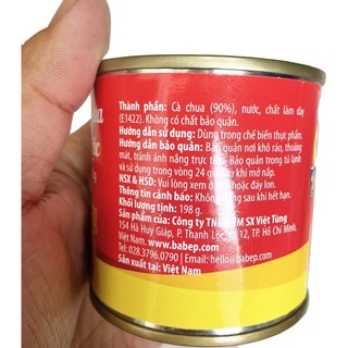LON 180gr CÀ CHUA CÔ ĐẶC BÀ BẾP (DATE MỚI 12 THÁNG)