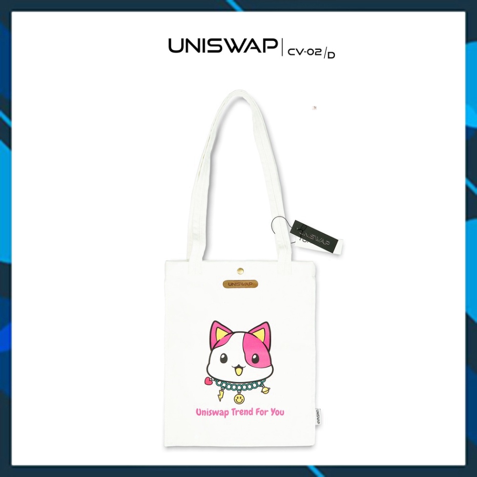 KHO HCM - (ẢNH THẬT) Túi tote vải canvas hàng cao cấp chuẩn thương hiệu UNISWAP CV-02/D
