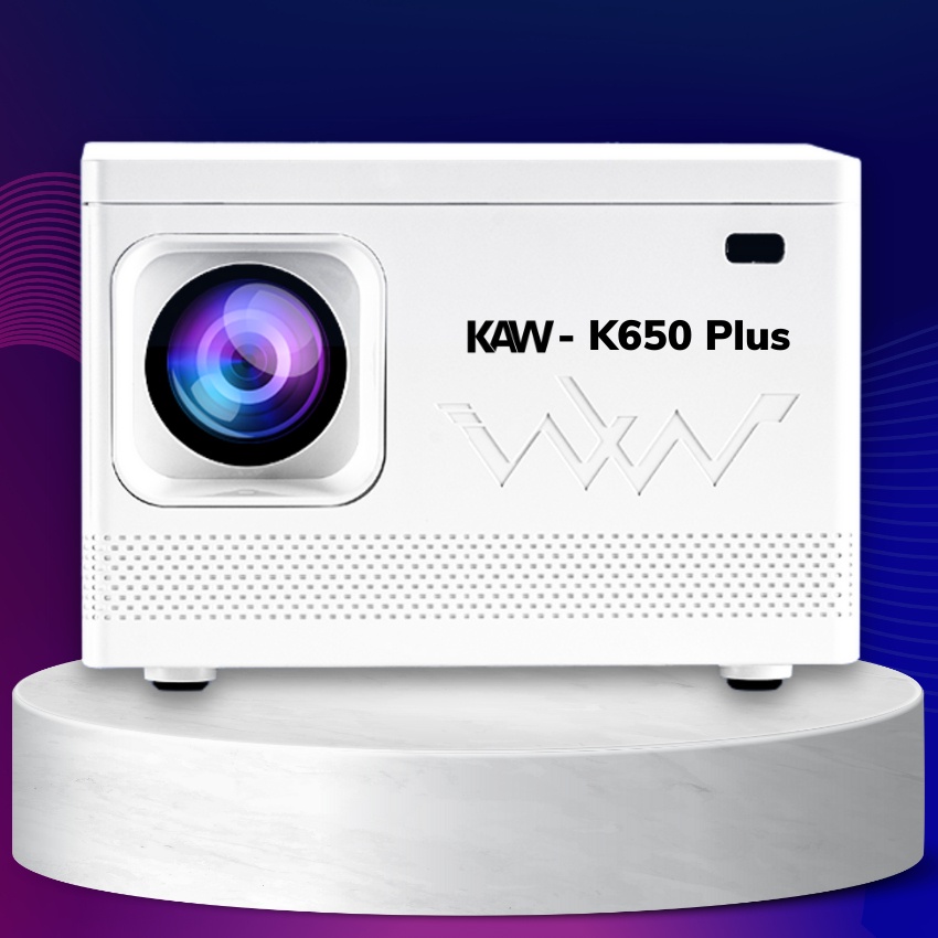 Máy Chiếu 4K Siêu Nét Kaw K650 Plus, Giá Rẻ, Chất Lượng, độ nét Full HD 1080p, Tích hợp WiFi, Bluetooth