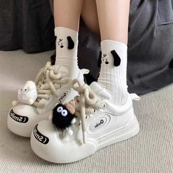 Thời trang dễ thương đế dày giản dị giày thể thao