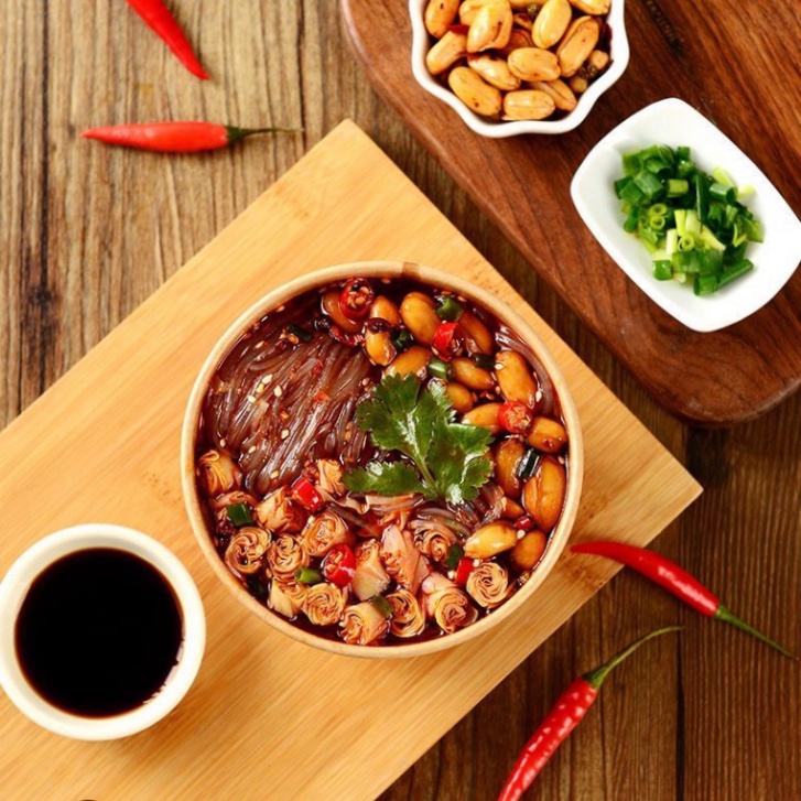 Miến cay Trùng Khánh NẮP ĐỎ hũ siêu to kèm đủ 8 gói vị thơm ngon hũ lớn 280g