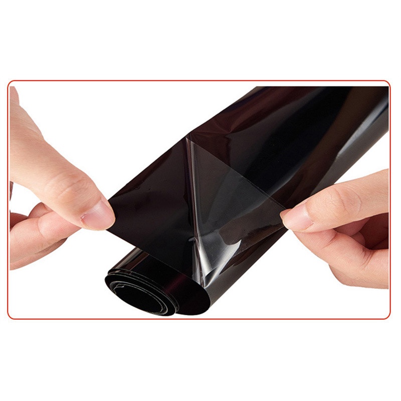 1 Cuộn Phim Vinyl Màu Đen Dán Kính Cửa Sổ Xe Hơi Chống Tia UV / Trầy Xước 100x50cm
