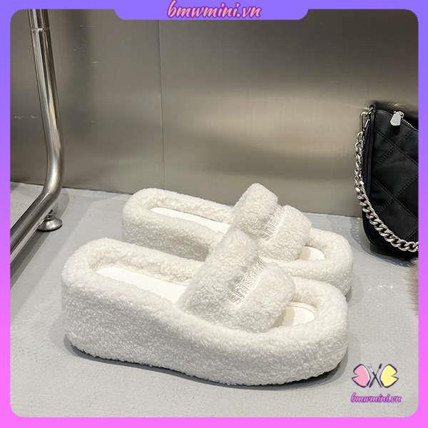 Dép lê bông đế dày mẫu mới thời trang instagram sành điệu