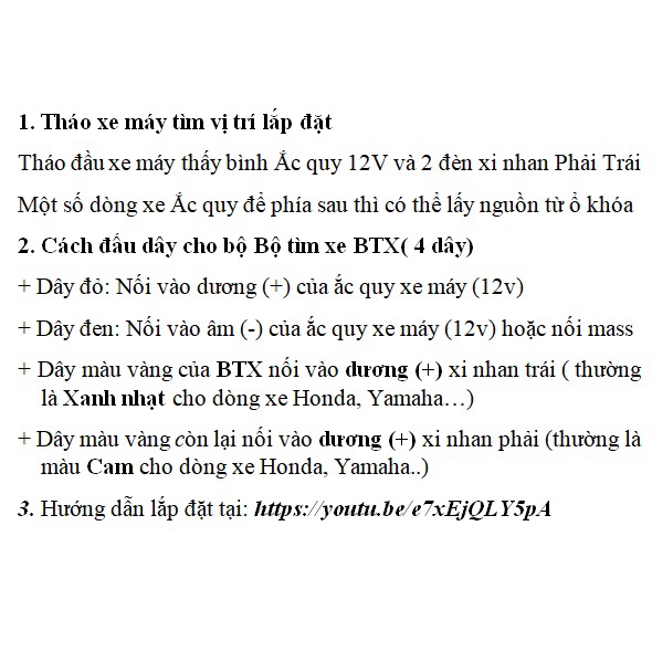 Bộ Tìm Xe Máy từ xa