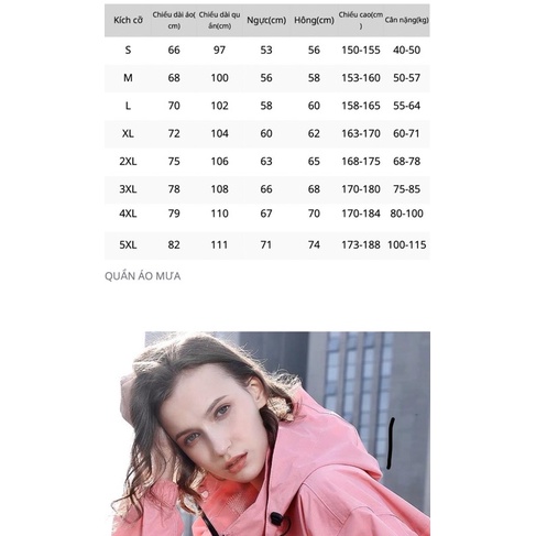 Áo mưa bộ người lớn chống thấm 98% 40-120kg vải dù 2 lớp dày dặn có phản quang bộ áo mưa đi tour đi phượt mũ liền, TQ01