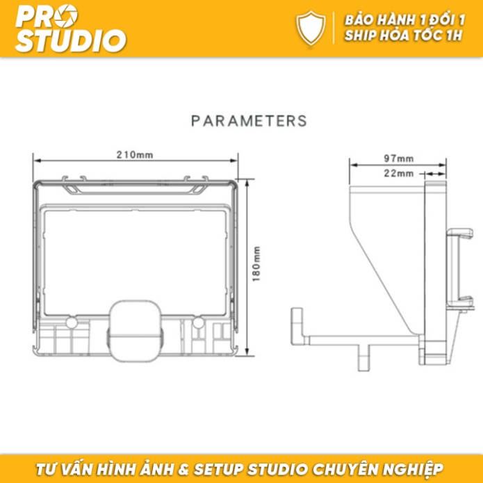 Máy nhắc chữ size lớn lắp ipad - điện thoại dành cho quay phim - PRO.Studio