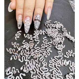Charm 🐍 mix màu - charm hình rắn trắng