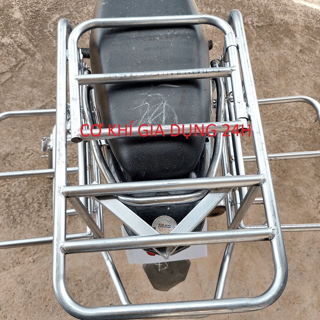 Giá chở hàng xe máy, baga chở hàng xe máy đa năng, kệ chở hàng xe máy ống tuýp D21 siêu bền