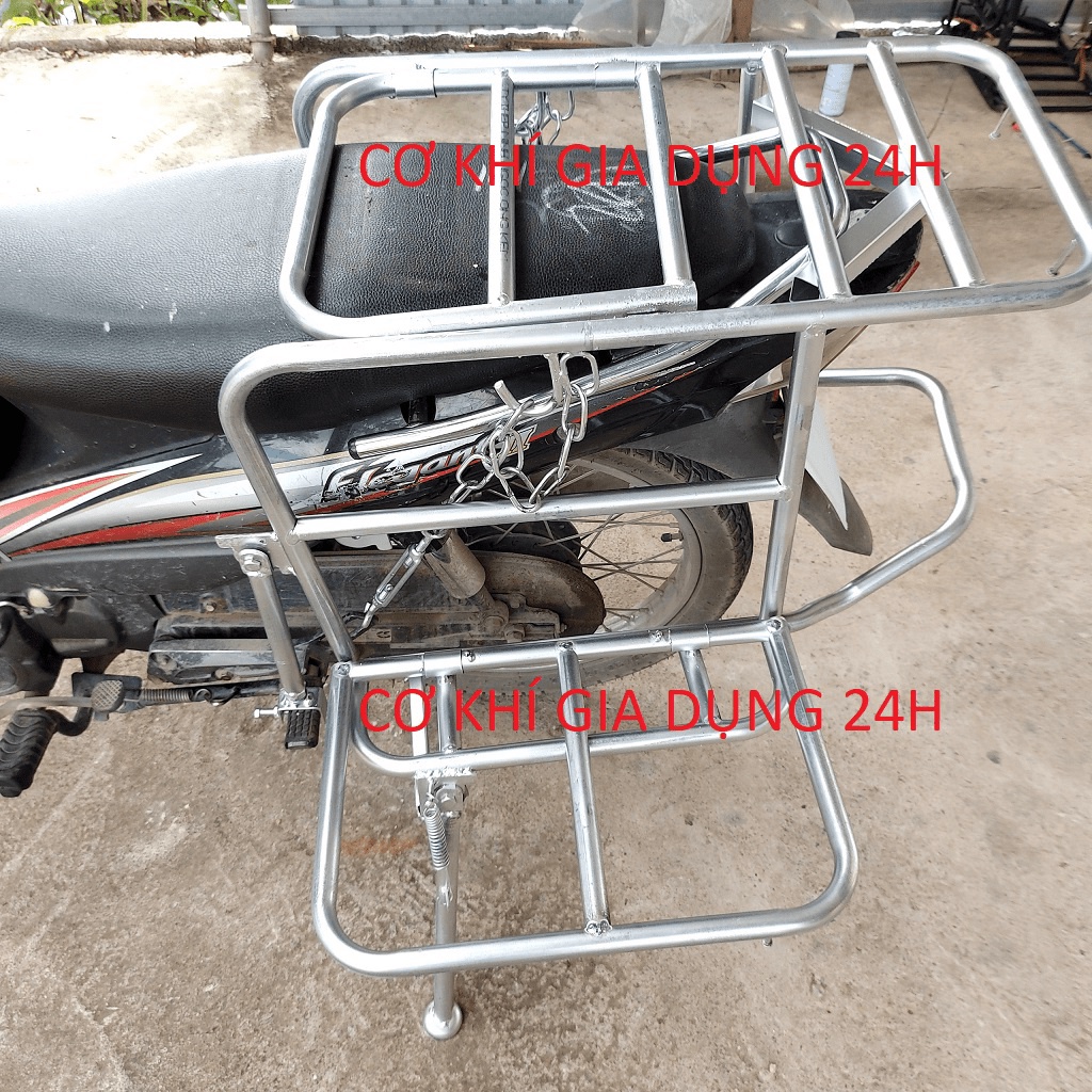 Giá chở hàng xe máy, baga chở hàng xe máy đa năng, kệ chở hàng xe máy ống tuýp D21 siêu bền