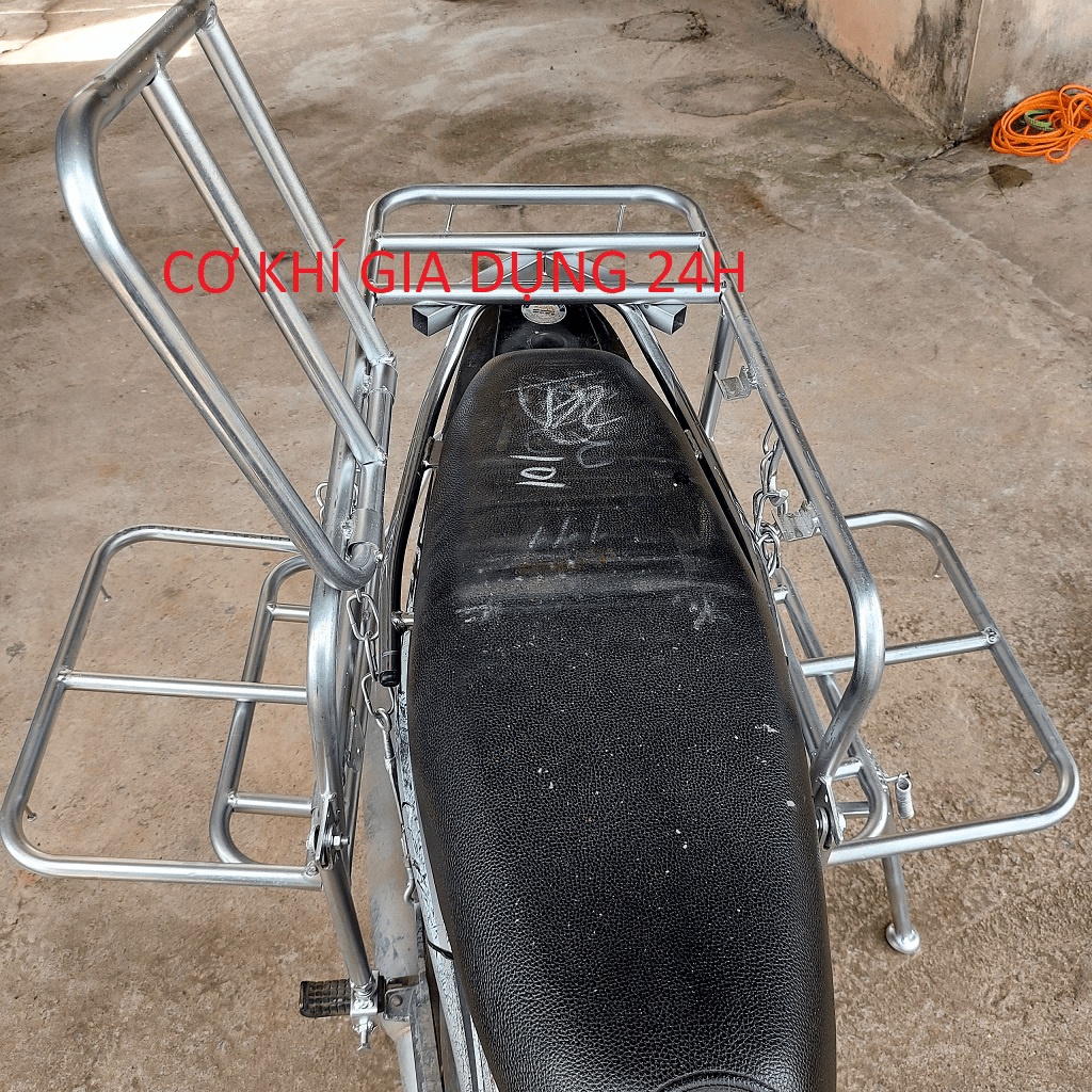 Giá chở hàng xe máy, baga chở hàng xe máy đa năng, kệ chở hàng xe máy ống tuýp D21 siêu bền