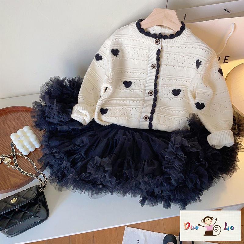 Áo Khoác Cardigan Len Dệt Kim Tay Dài Phong Cách Hàn Quốc Thời Trang Mùa Xuân 2023 Dành Cho Bé Gái