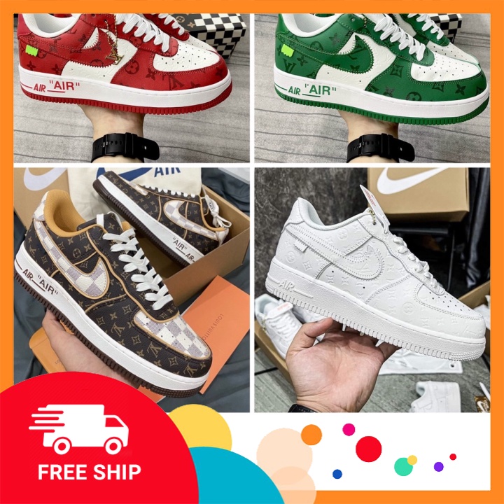 Giá tận xưởng -  Giày Nike_LV AF1, Giày Air Force 1 LV phiên bản 3 màu sắc cực cá tính dành cho nam nữ 2022